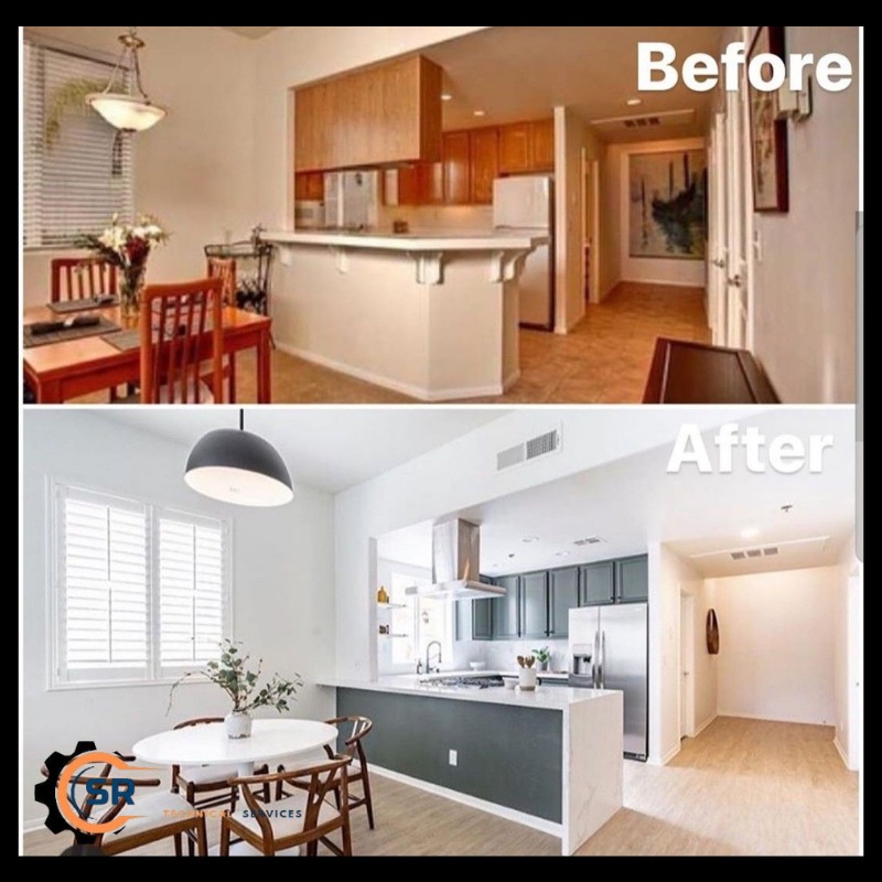 kitchen renovation before and after