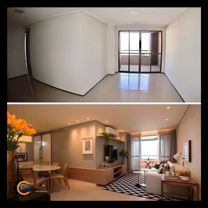 Modern kitchen renovation with new cabinets and lighting by SR Technical Services