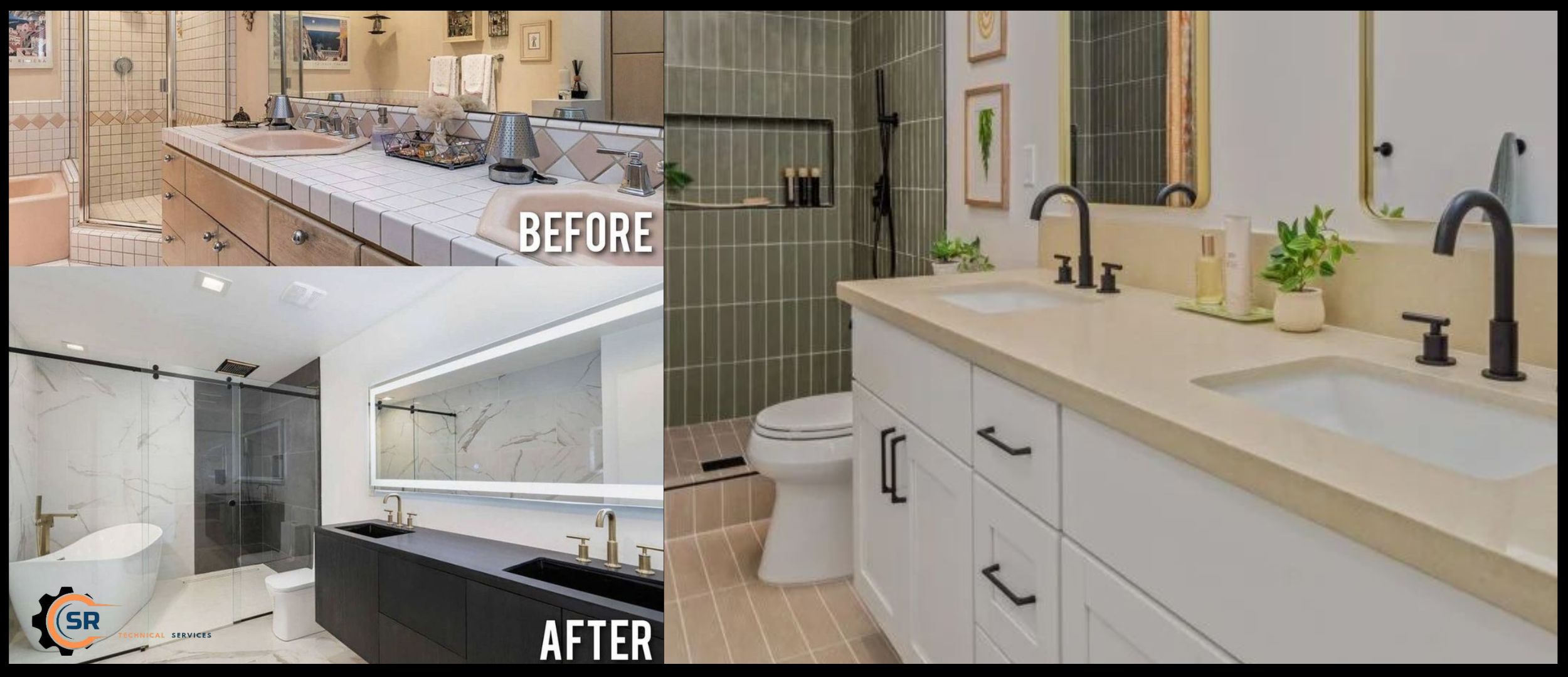 Modern bathroom tile renovation completed by skilled UAE technicians