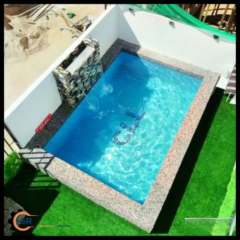 Tile finishing applied to a custom pool design