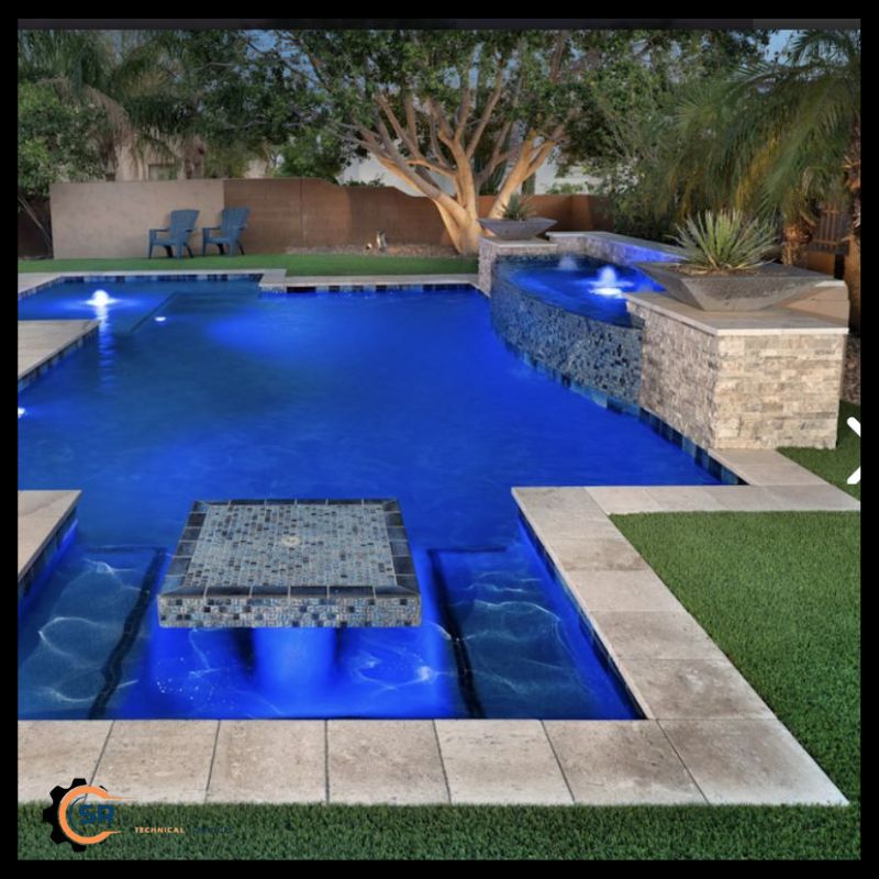 Clean finished pool after full renovation project